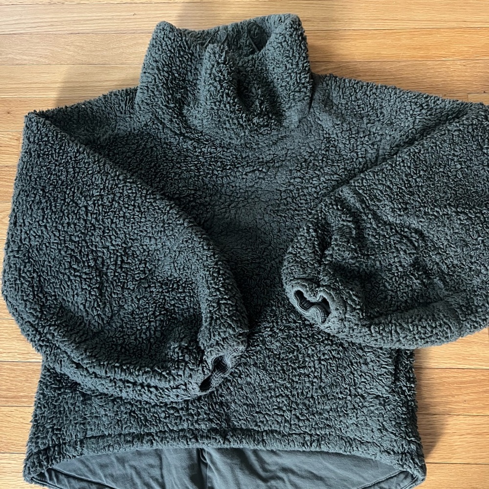 lululemon athletica Dark Teal Sherpa High-Neck Jacket